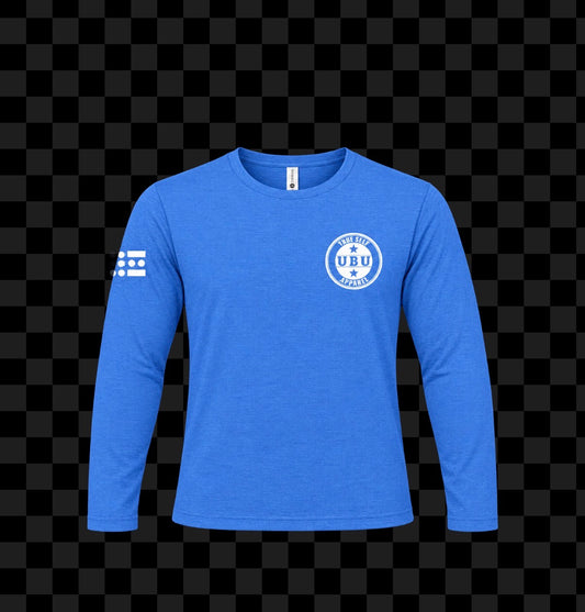 U-B-U Heather Blue Tri-Blend Long Sleeve T- Shirt