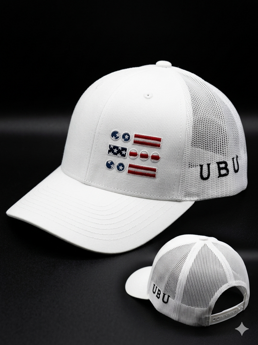 U B U  USA Hat- All White