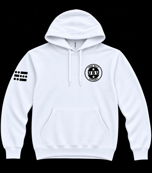 U-B-U White Pullover Hoodie