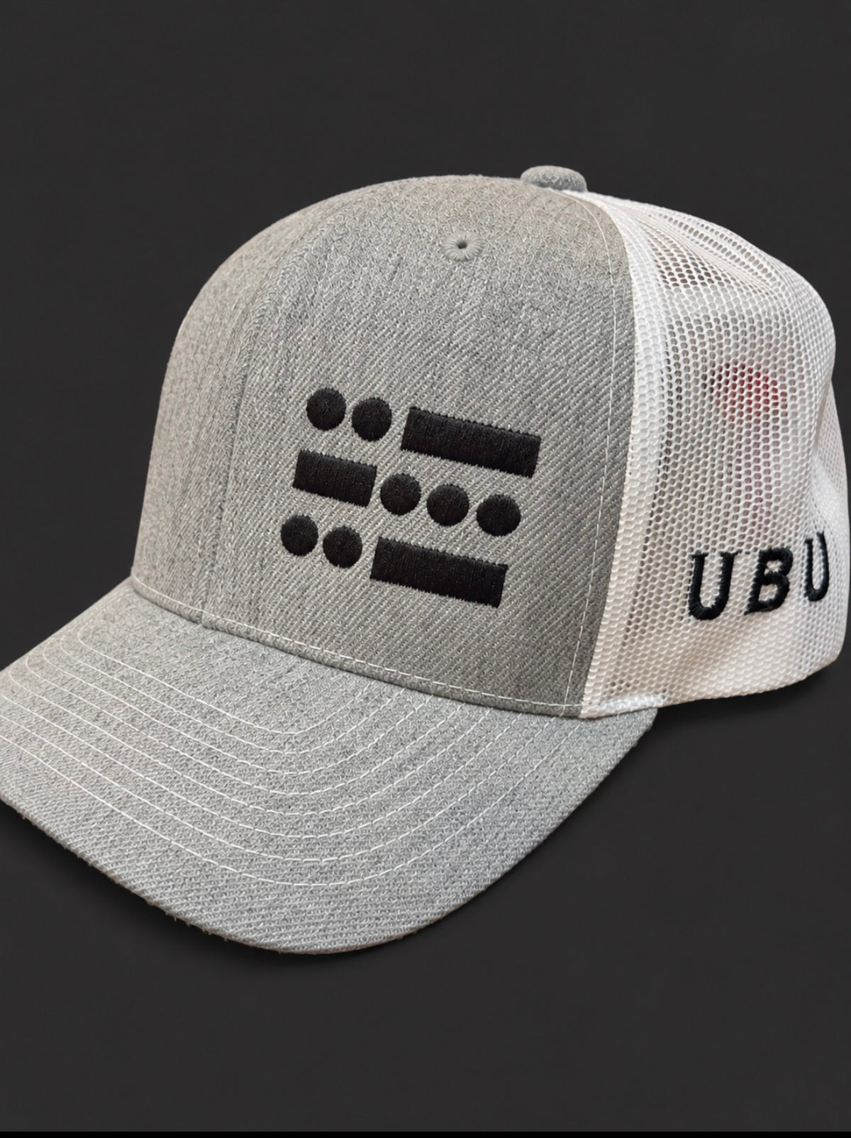 U B U Trucker Style Hat- Heather Grey