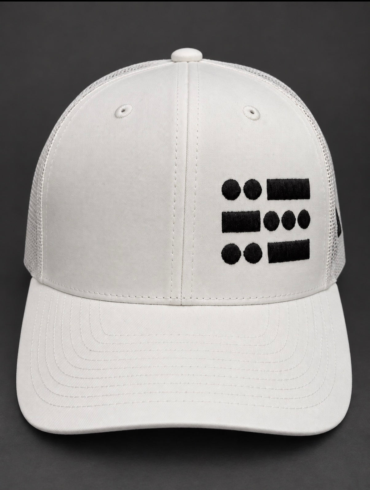 U B U Trucker Style Hat- All White