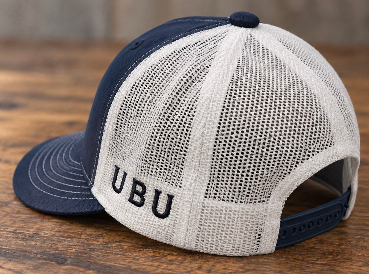 U B U Trucker Style Hat- Navy